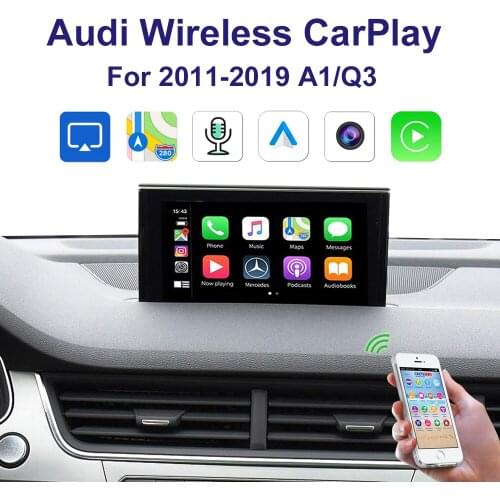 Wrieless Car Carplay support Iphone Android Auto Mirror Map Music Siri For 2009-2019 Audii Q7