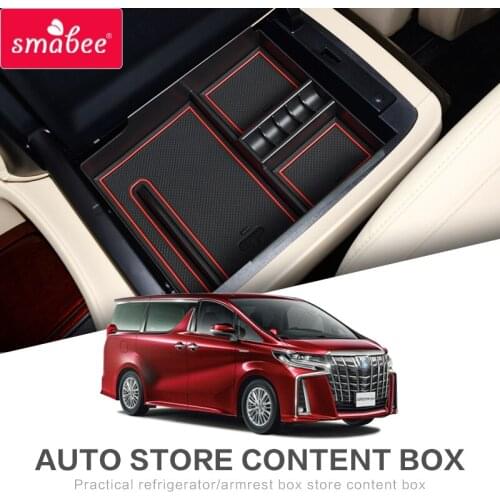 Smabee Car central armrest box For Toyota Alphard vellfire AH30 2015-2018 Glove Box Tray Storage Box Auto Styling