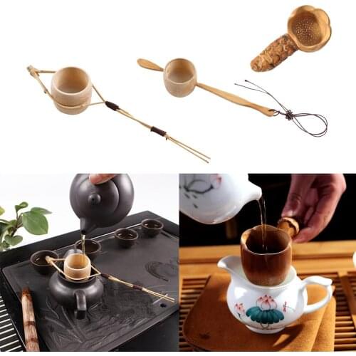 Bamboo Tea Filter Strainer Chinese Tea Ceremony Kung Fu Tea Tools, Great Tea Tool Accessories for Guests Friends Family