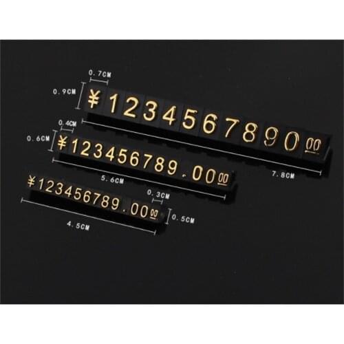 Jewelry Price Tag Commodity Price Display Cube For Necklace Shelf Talker RMB Digital Grain Mini Bean Block Cosmetics Price Code
