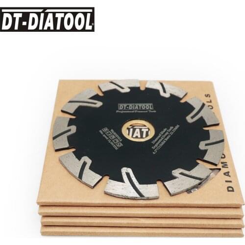 DT-DIATOOL 5pieces Dia 4.5"/5"/7"/9" Diamond Saw Blades for Angle Grinder Granite Marble Deep Teeth Cutting Disc