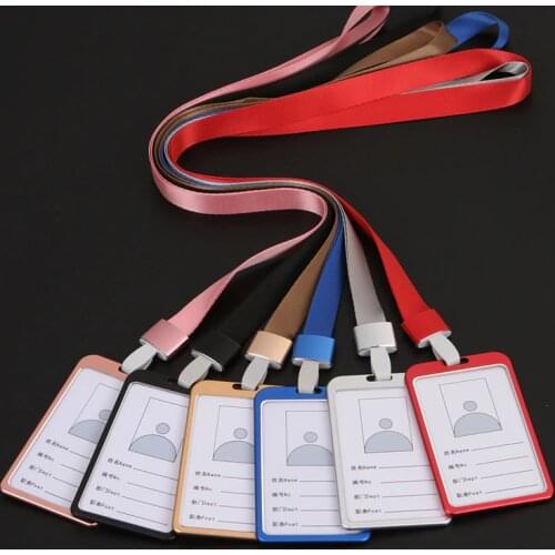 1pcs High quality Aluminium Alloy Card Holder Employee Name ID Card Cover Metal Work Certificate Identity Badge ID Business Case