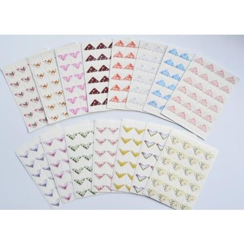 DIY Photo Album Scrapbooking 15 colors loves series Corner Sticker Diy Handmade scrapbook Decoration Sticker 24pcs/sheets