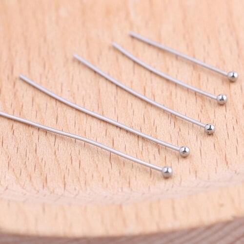 Onwear 100pcs 25mm 30mm 35mm 40mm 50mm long ball head pins stainless steel diy accessories for jewelry making
