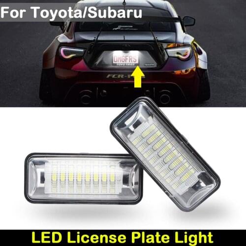 For Toyota 86/GT86/FT-86 Scion FR-S Subaru BRZ Impreza WRX/WRX Legacy Crosstrek Car Rear license plate light number plate lamp