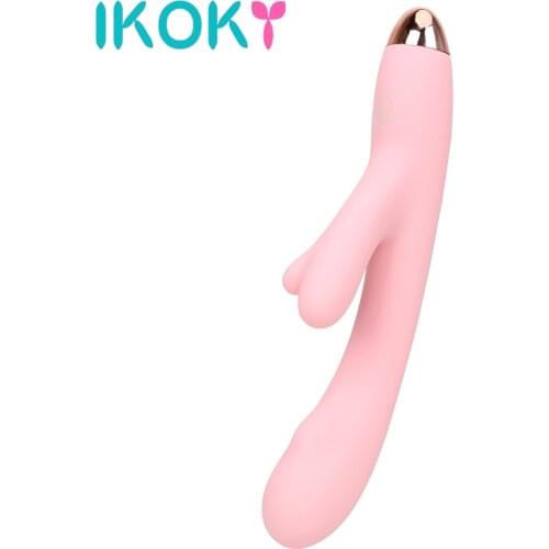 IKOKY Dildo Vibrator Female Masturbator Clitoral Stimulator USB Charging Vaginal Massager 8 Speeds Sex Toys for Woman
