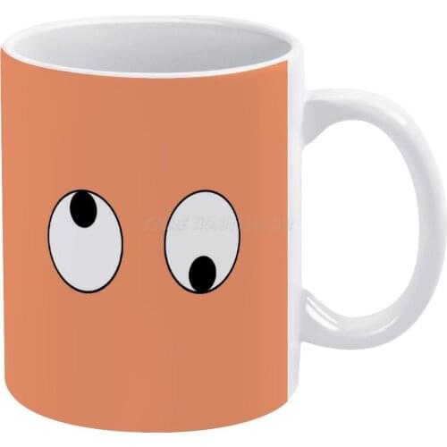 Monogatari Series Yotsugi Ononoki Googly Eyes White Mug Coffee Mug 330ml Ceramic Home Milk Tea Cups and Mugs Travel Gift for Fri