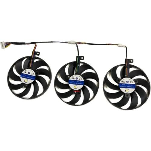 3pcs/Set 7Pin CF1010U12S GPU Card Cooler Fans For ASUS ROG STRIX RTX 2080 Ti GAMING RTX2080 RTX2080Ti Cards Replace CF1010U12D