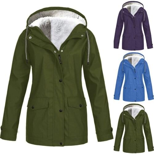 Jackets For Women 2021 Waterproof Sunscreen Outdoor Sportswear Mountaineering Suit Plus Fleece Hooded Jacket куртка женская