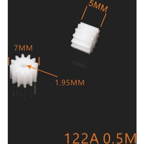 Mini 122a plastic gears robot/helicopter/motor shaft gear