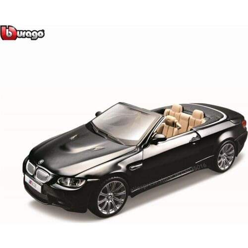 Bburago 1:32 BMW M3 Black Cabriolet simulation alloy car model plexiglass dustproof display base package Collecting gifts