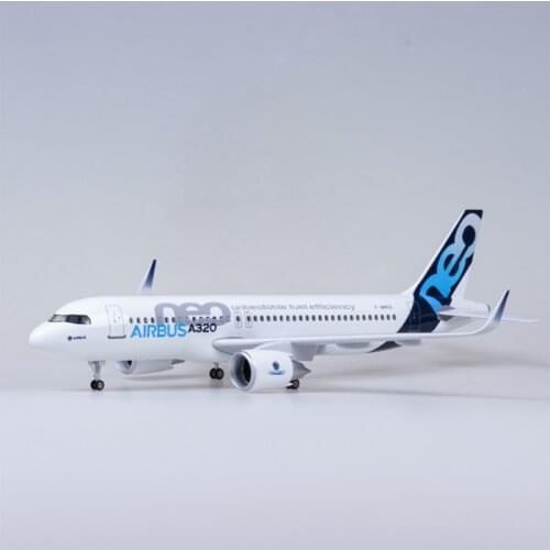 47CM 1/80 Scale Airplane 320NEO A320 NEO Air Airlines Aircraft Models Toys Light & Wheel Landing Gear Diecast Resin Plane Model