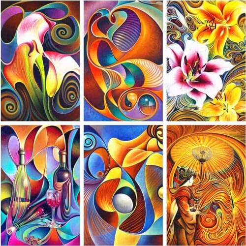 MOONCRESIN 5D Diamond Painting Full Drill Square Flowers Cross Stitch Embroidery Home Decoration New Arrival Diamond Art