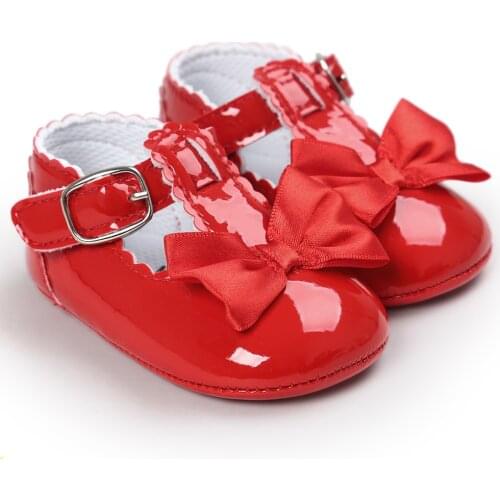MUQGEW Baby Bowknot Princess Shoes For Girls Soft Sole Anti-slip Shoes Toddler PU Leather Sneakers Casual First Walkers 2019