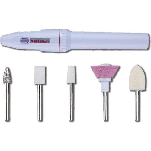 Nail Art Drill Tips Set Kit Electric Manicure Pen File Grinder Polisher Portable Nail Remover Exfoliating Polishing Tool