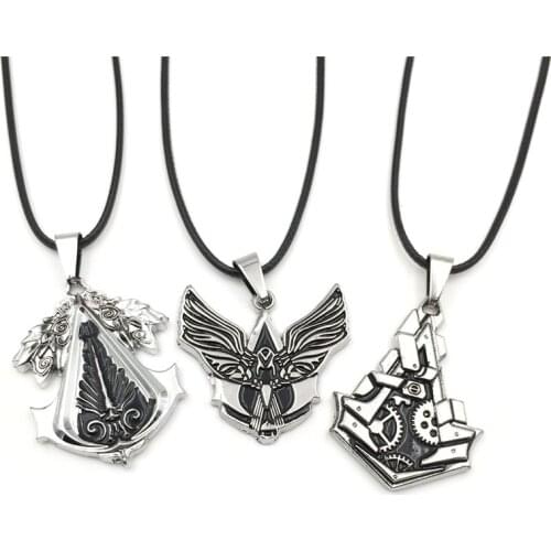 20PCS/LOT Hot Sale Game LOGO Pendant Necklace Gear Pendant Necklace Choker For Men Popular Gift Movie Jewelry