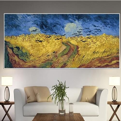 Wheat Field Crows Full Square Round Drill Crystal Embroidery 5D Diy Diamond Painting Mosaic Christmas Decoration For HomeZP-4203