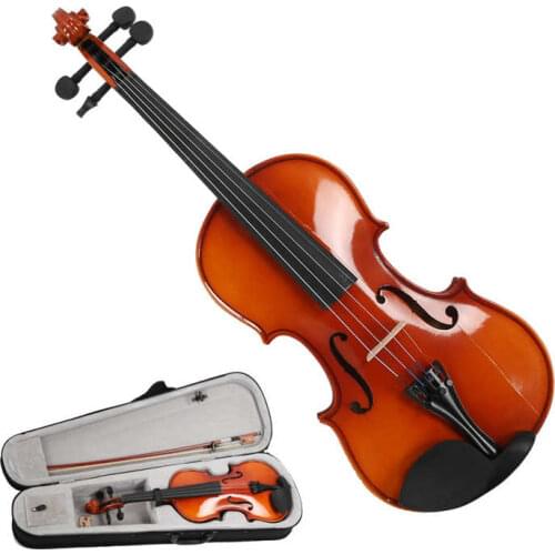 Handwork High Grade Violin Set 4/4 Natural Colour Solid Wood Violin With Case Bow Rosin Bridge Musical Instrument For Beginners
