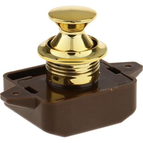 RV Motorhome Cabinet Push Button Drawer Cupboard Door Catch Lock Latch Knob
