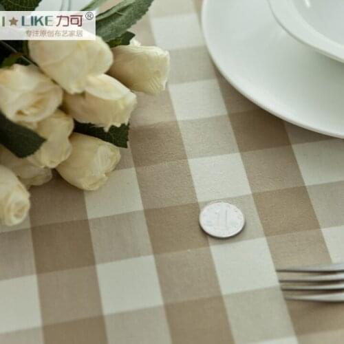 Zakka cotton yarn-dyed tablecloths tablecloth table cloth table mats fabric coffee table Bugaboo not fade # 8 small grid