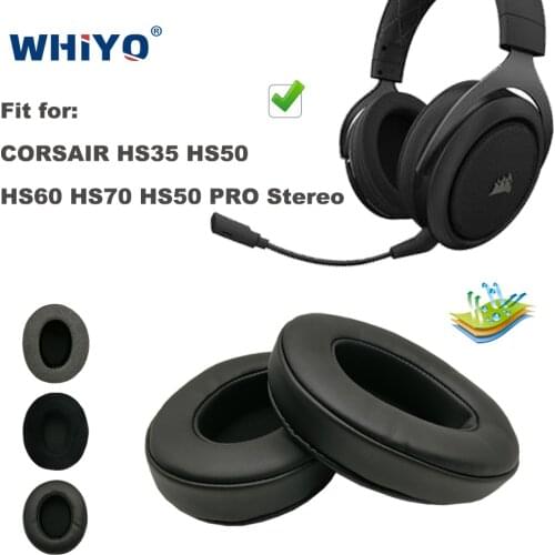 Replacement Ear Pads for CORSAIR HS 35 50 60 70 / PRO Headset Parts Leather Cushion Velvet Earmuff Earphone Sleeve Cover