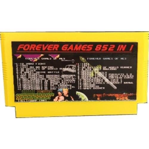 High Quality 852 in 1 8bit Game Card shell for F-C video game console 60 pin game cartridge case support save progress