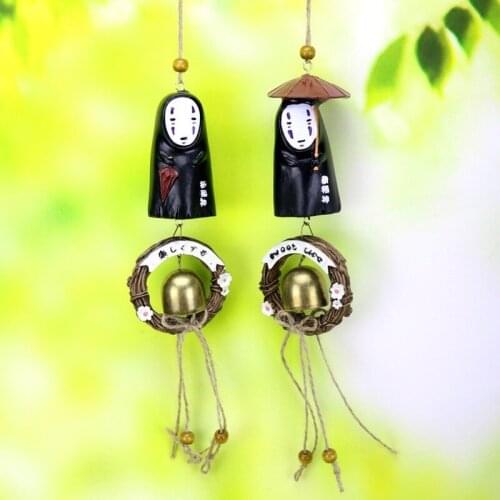 Japanese mask male wind chime double-sided patron saint pray god blessing resin home decoration student gift Resin