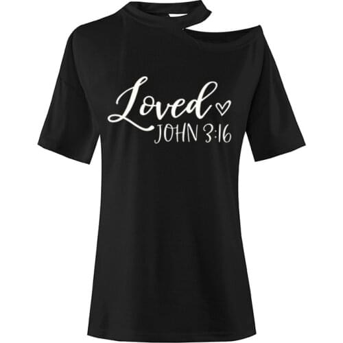 Loved 316 Women Christian Camisetas Inspirational Faith God Religious Church Jesus T Shirt Aesthetic Graphic Blusas Clothes Tee