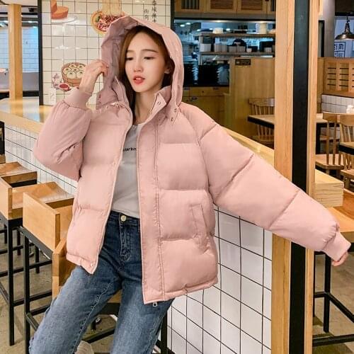 Winter down cotton jacket 2021 new Korean version of loose bread jacket short warm jacket