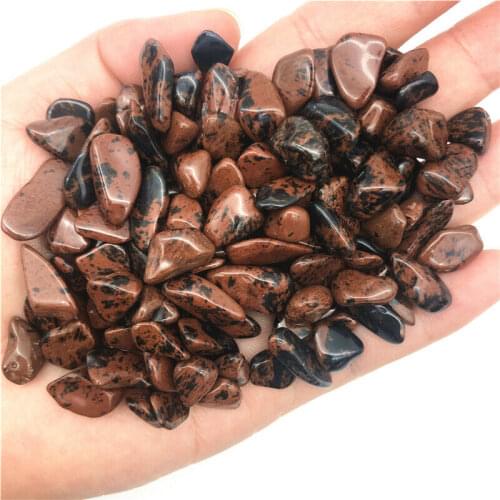 9-12mm 50g Natural Red Obsidian Tumbled Crystal Polished Stone Reiki Healing Natural Quartz Crystals