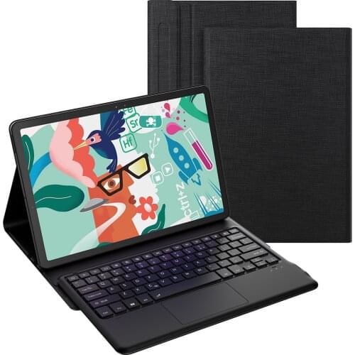 7 Color Backlit Keyboard Case for Samsung Galaxy Tab S7 FE 12.4'' Tablet Cover Layout Bluetooth Keyboard DE/UK/US
