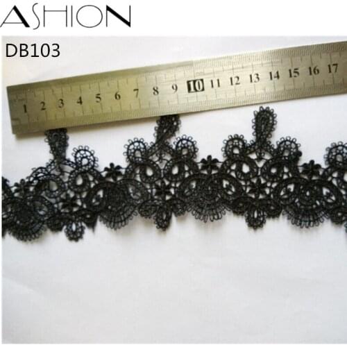 5 yards 65MM black Embroidered Lace Fabric DIY skirt hem Dance costumes Garment Accessories lace trim Sewing Craft LP-DB103
