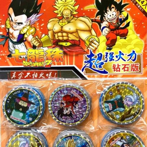 DRAGON BALL Son Goku Gohan Vegeta IV Trunks Majin Buu Piccolo Kuririn Vegetto TCG BATTLE Round Sparkle Cards Action Figure
