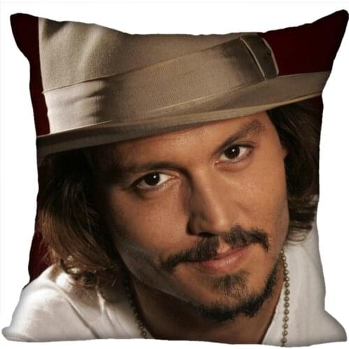 Hot Sale Custom Johnny Depp Pillowcase 35X35cm (One Sides)Home Cushion Cover Pillow Cases 9-22T