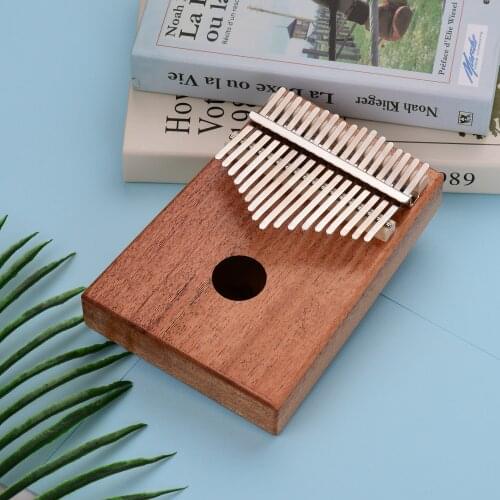 Nalu NK-M1 Kalimba 17 Keys Mbira Thumb Piano Solid Wood Finger Piano with Carry Bag Musical Scale Stickers Tuning Hammer Cloth