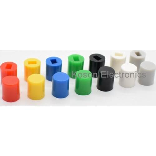 20Pcs Tactile Push Button Switch Cap 7mm Applies to 5.8*5.8 7*7 8*8 8.5*8.5 Self-locking Switch Button Cap