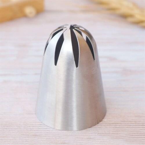 #902Close Star Large Size Piping Nozzle Cake Cream 8 teeth Decoration Stainless Steel Icing Tips Cupcake Decorating Pastry Tools