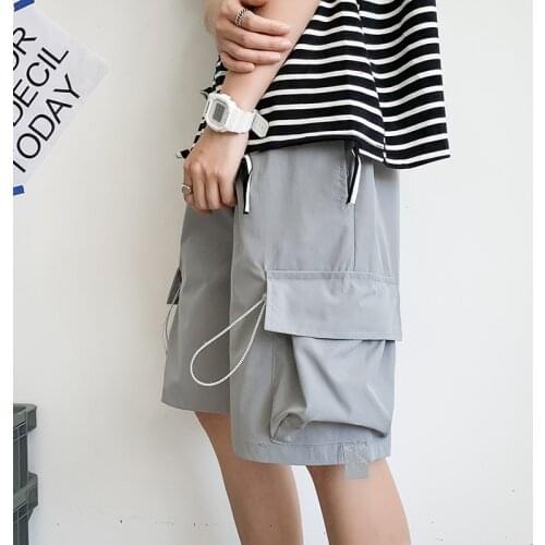 Summer Sweatshorts Men Cargo Shorts Casual Pocket Trousers Harajuku Shorts Half Sweat Shorts Joggers Techwear Clothes Clothing