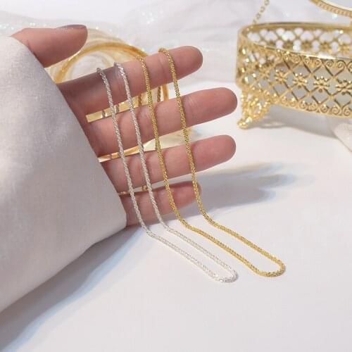 Ins Hot Sale Simple Style Necklaces for Women Clavicle Chain Charm Wedding Pendant 14K Gold Plated Jewelry