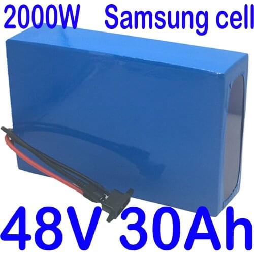 48v 30ah electric bicycle battery 48V 30AH 2000W lithium ion battery use samsung cell with 50A BMS and 54.6V charger duty free