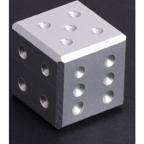 Gold Silver Aluminum Metal Dice Club Bar Drinking Playing Game Tool 16X16X16mm A0KA