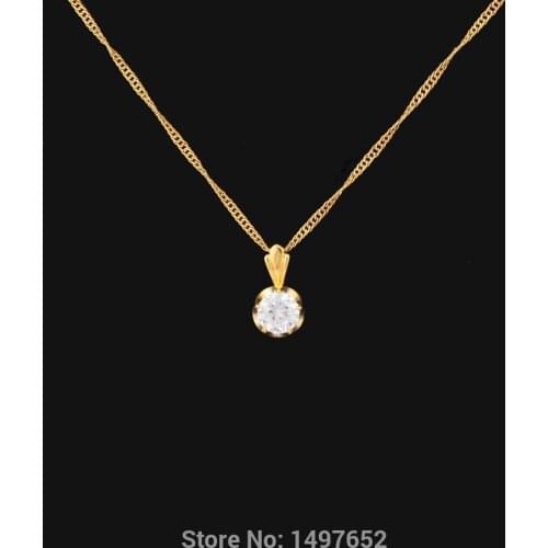 New Arrival Gold Color Filled Jewelry Newest Mini Necklace Pendant Vogue Women Girl Beautiful Excellent Items