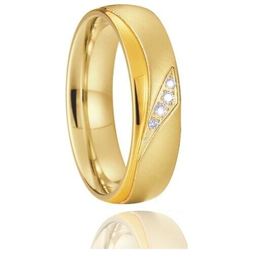 Wedding Rings Engagement Ring with Cubic Zirconia Fashion Jewelry Anillos Mujer Titanium Steel Rings for Women