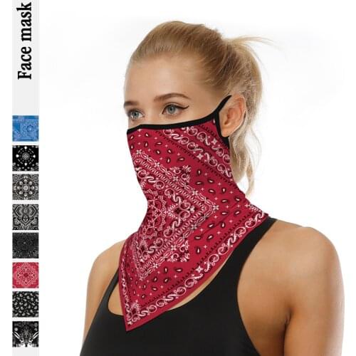 Outdoor Print Seamless Magic Scarf Ear Hook Sports Scarf Neck Tube Face Dust Riding Bandana man UV Protection Bandana headband