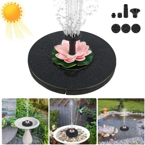Floating Solar Fountain Garden Waterfall Fountain Pool Pond Bird Bath Solar Panel Powered Fountain Water Pump Garden Decoration