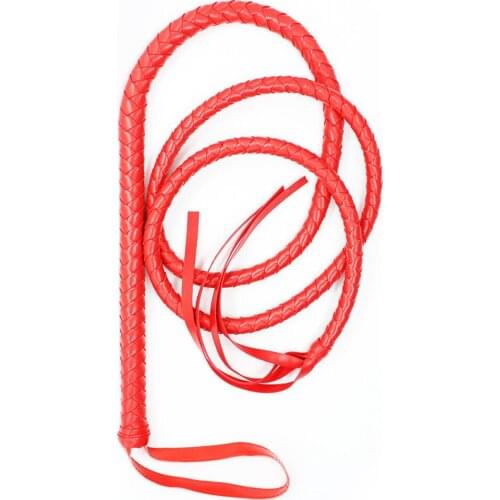 Faux Leather Long Horse Whip Handmade Leather Bullwhip Supplies,Equestrianism Horse Crop