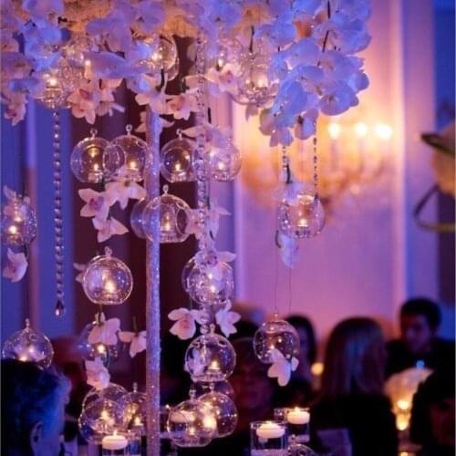 Wedding Bubble Hanging Decoration candle holder Clear Acrylic Party Props