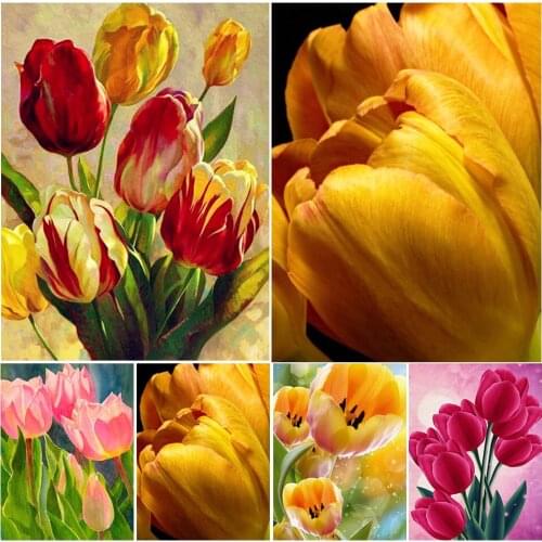 Full Square Diamond Embroidery Flower 5D DIY Diamond Painting Rose Cross stitch Needlework Mosaic Pattern Rhinestones Decor Gift