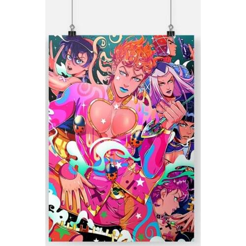 Vento Aureo Giorno Giovanna JOJO Anime Poster Canvas Painting Wall Art Decor Living Room Bedroom Study Home Decoration Prints