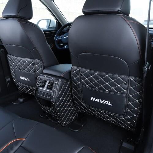 Car Anti Child Kick Pad Interior Seat Back For Haval F7 F7x 2019 2020Anti Dirty Protective Leather Cover Waterproof